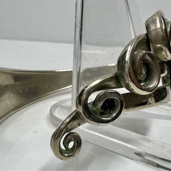 Unique Alpaca Open Bracelet Crafted from Vintage Sheffield Fork (Circa 1950s) - Picture 9 of 12